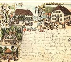 000 Gasthaus Schwanen Gruss aus Lautenbach 1897